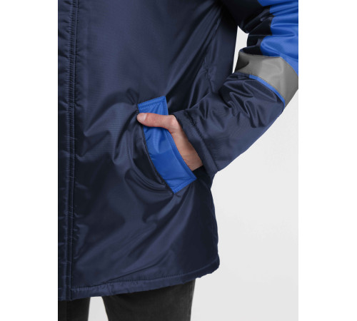 Куртка зимняя Стандарт (Оксфорд), темно-синий/васильковый