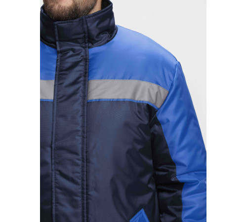 Куртка зимняя Стандарт (Оксфорд), темно-синий/васильковый