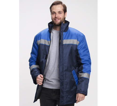 Куртка зимняя Стандарт (Оксфорд), темно-синий/васильковый