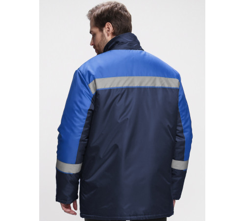 Куртка зимняя Стандарт (Оксфорд), темно-синий/васильковый