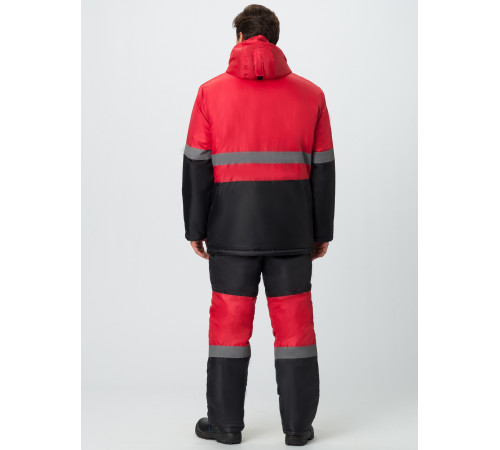 Костюм зимний Профи (Оксфорд) п/к, красный/черный