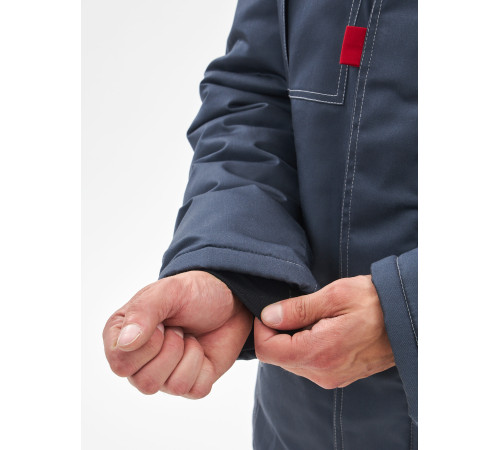 Костюм зимний Фаворит-2 Премиум IMP (тк.Смесовая,240) п/к, т.серый/св.серый/красный