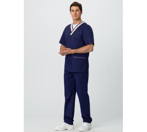 Костюм мужской Симпл-001 (тк.Смесовая,120) MedLine, т.синий/бежевый Костюм мужской Симпл-001 (тк.Смесовая,120) MedLine, т.синий/бежевый