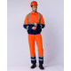 Костюм Дорожник с укороченной курткой (тк.Смесовая,210) п/к, оранжевый/т.синий