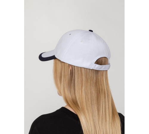 Бейсболка Honor, белая с темно-синим кантом