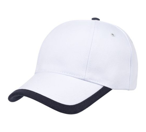 Бейсболка Honor, белая с темно-синим кантом