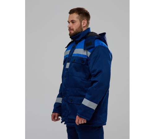 Костюм зимний Буря (тк.Смесовая,210) п/к, т.синий/васильковый