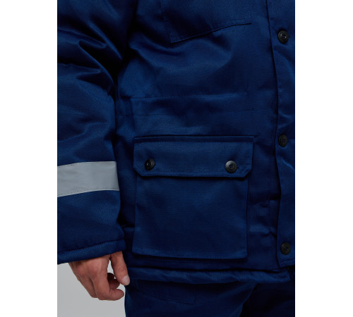 Костюм зимний Буря (тк.Смесовая,210) п/к, т.синий/васильковый