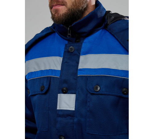 Костюм зимний Буря (тк.Смесовая,210) п/к, т.синий/васильковый