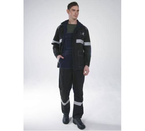 Костюм Антистат для защиты от нефтепродуктов РМ, черный/серый