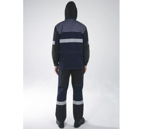 Костюм Антистат для защиты от нефтепродуктов РМ, черный/серый