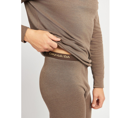 Термобелье (Полиэстер/кофейное волокно) двухслойное, коричневый