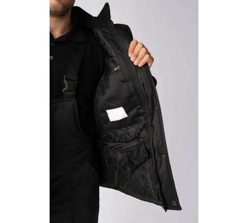 Костюм зимний Профи-Норд (тк.Смесовая,250) п/к, черный/серый