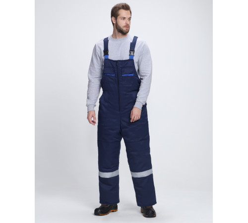 Костюм зимний Темп (тк.Смесовая,210) п/к, т.синий/васильковый