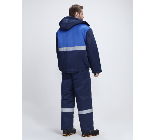 Костюм зимний Темп (тк.Смесовая,210) п/к, т.синий/васильковый