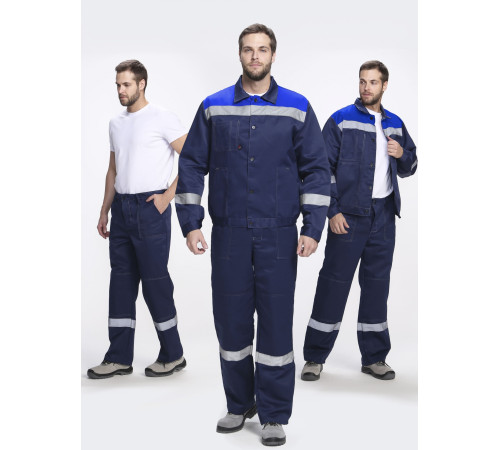 Костюм Легион-1 СОП (тк.Смесовая,210) брюки, т.синий/васильковый