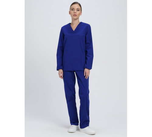 Костюм женский ХАССП-База (тк.ТиСи,120), васильковый