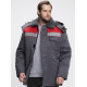 Куртка зимняя Бригада NEW (тк.Смесовая,210), т.серый/красный