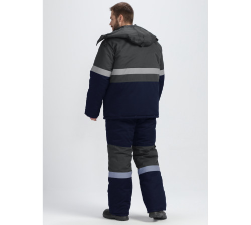 Костюм зимний Профи-Норд IMP (тк.Смесовая,240) п/к, т.синий/серый